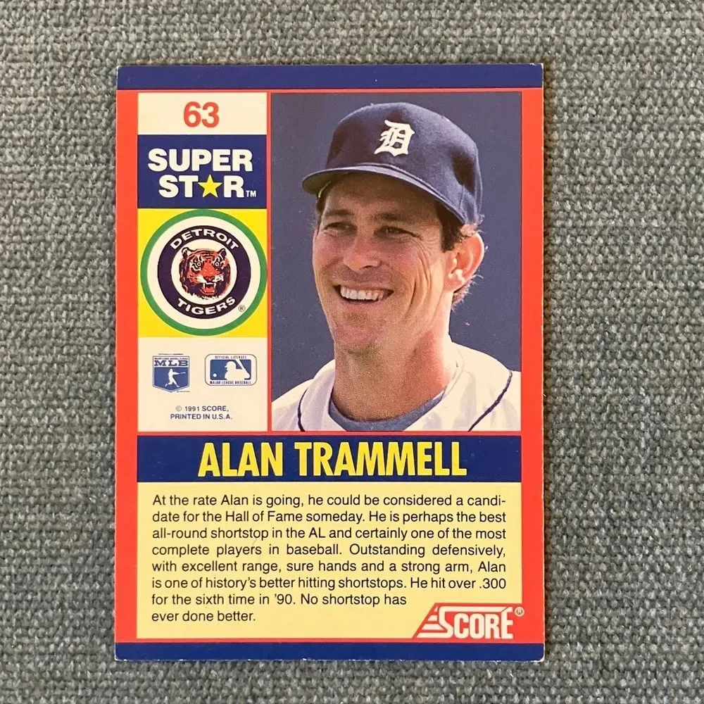 1991 Score Detroit Tigers Baseball Card Trading Card